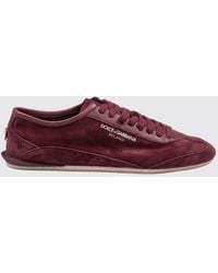 Dolce & Gabbana - Dolce &Amp Gabbana Lipari Suede Calfskin Sneakers With Printed Logo - Lyst