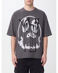 Y-3 - Cotton T-Shirt With Graffiti Logo Print And Dropped Shoulders - Lyst
