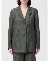 Emporio Armani - Pleated Blazer - Lyst