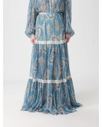 Etro - Paisley Print Silk Long Skirt - Lyst