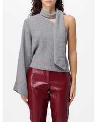 FEDERICA TOSI - Asymmetrical One-Shoulder Wool And Cashmere Top With Scarf Neck - Lyst