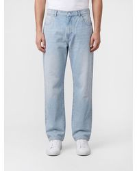 AMISH - James Straight Cotton Denim Jeans - Lyst
