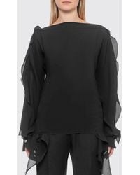 Lanvin - Silk Blouse With Ruffles - Lyst