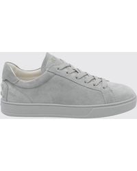 Tod's - Low-Top Suede Calfskin Sneakers With Heel Gommini - Lyst