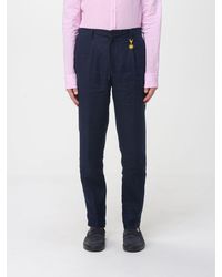 Manuel Ritz - Linen Slim Fit Trousers With Drawstring - Lyst
