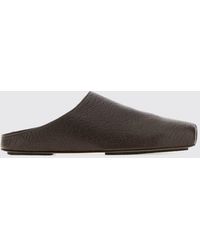 Uma Wang - Grained Leather Mules With Square Toe And Low Heel - Lyst