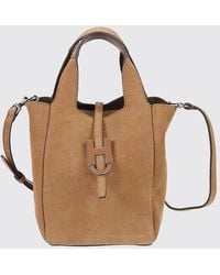 Hogan - Suede Mini Tote Bag With Double Handle And Embossed Logo - Lyst