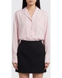 Sportmax - Relaxed Fit Satin Shirt With Cuban Collar - Lyst