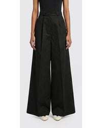 Balenciaga - Cotton Wide Leg Trousers - Lyst