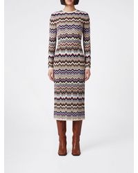 Missoni - Zigzag Pattern Knit Jersey Mini Dress - Lyst
