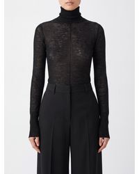 Elisabetta Franchi - Slim Fit Pure Wool Long-Sleeved Turtleneck Jumper - Lyst