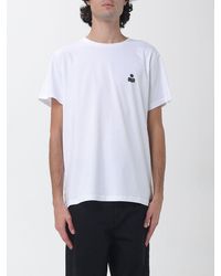 Isabel Marant - Slim Fit Cotton Crew-Neck T-Shirt With Contrast Logo - Lyst