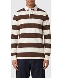 Polo Ralph Lauren - Striped Cotton Long-Sleeve Polo With Pony Logo - Lyst