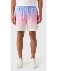 CASABLANCA - Abstract Print Silk Shorts With Drawstring Waist - Lyst