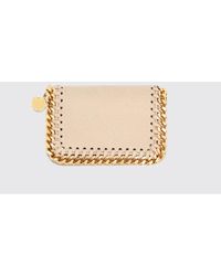Stella McCartney - Falabella Crackled Synthetic Suede Wallet - Lyst