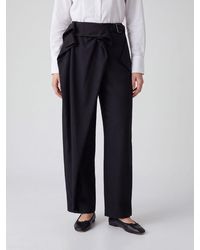 JW Anderson - High-Waisted Wool Wide-Leg Tailored Trousers - Lyst