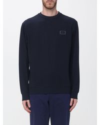 Paul & Shark - Paul &Amp Shark Cotton Crew Neck Jumper With Metallic Logo And Dropped Shoulders - Lyst