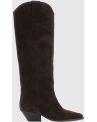 Isabel Marant - Denvee Knee-High Suede Western Boots With Low Heel - Lyst