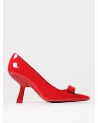 Ferragamo - Anz Patent Leather Pumps With Vara Bow - Lyst