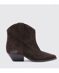 Isabel Marant - Dewina Suede Low-Heeled Western Ankle Boots - Lyst