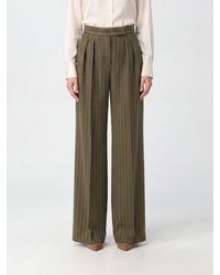 Max Mara - Rio High-Waisted Pinstripe Wool-Blend Palazzo Trousers - Lyst