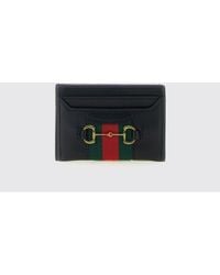 Gucci - Web Horsebit Card Holder - Lyst