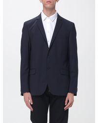 KARL LAGERFELD - Single-Breasted Virgin Wool Blazer With Classic Lapels - Lyst