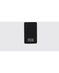 Maison Margiela - Grained Leather Card Holder With Contrast Logo - Lyst