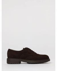 Doucal's - Suede Derby With Brogue Detail - Lyst