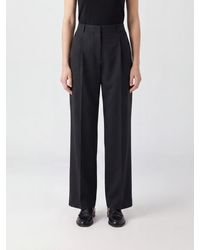 Our Legacy - High-Waisted Wool Trousers With Wide-Leg Cut And Belt Loops - Lyst