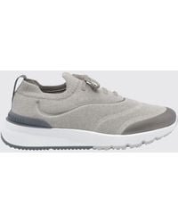 Brunello Cucinelli - Knit Low-Top Sneakers - Lyst