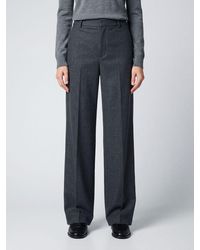 PT Torino - Mid-Rise Wool Wide-Leg Trousers - Lyst