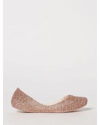 Melissa - Campana Perforated Glitter Pvc Ballet Flats With Round Toe - Lyst