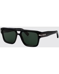 Ferragamo - Rectangular Double Bridge Acetate Aviator Sunglasses - Lyst