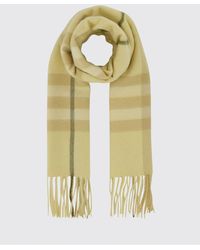 Burberry - Pure Cashmere Scarf With Iconic Check Pattern And Fringed Hem - Lyst