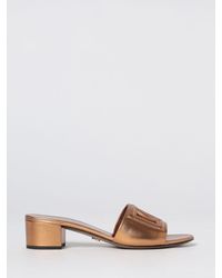Dolce & Gabbana - Dolce &Amp Gabbana Dg Laminated Leather Mules - Lyst