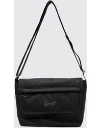 KENZO - Signature Nylon Crossbody Bag With Embroidered Logo And Flap Closure - Lyst