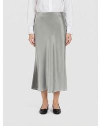 Tory Burch - Satin Midi Skirt - Lyst