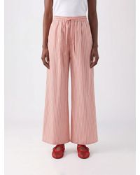 Dolce & Gabbana - Dolce &Amp Gabbana Striped Cotton And Silk Palazzo Trousers - Lyst