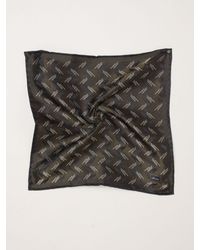 Brioni - Quadratisches Seidentuch Mit Chevron-Muster Und Kontrastlogo - Lyst