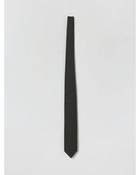 Lardini - Classic Virgin Wool Tie With Logo Loop - Lyst
