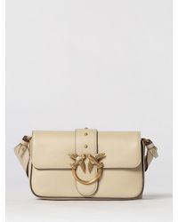 Pinko - Love One Slouchy Foldover Leather Bag - Lyst