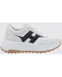 Hogan - H669 Smooth And Suede Leather Sneakers With Contrasting H Logo - Lyst