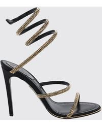 Rene Caovilla - Cleo Crystal-Embellished Spiral Strap High-Heeled Sandals - Lyst