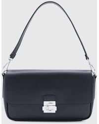 Coccinelle - C-Me Lock Pebbled Leather Shoulder Bag With Buckle Closure - Lyst