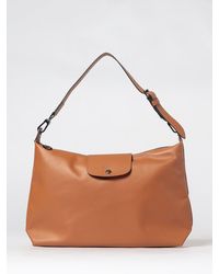 Longchamp - Le Pliage Xtra Large Calfskin Leather Shoulder Bag With Logo - Lyst