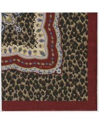 Etro - Sciarpa Con Stampa Animalier - Lyst