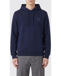 A.P.C. - Sudadera Con Capucha Relaxed Fit De Algodón Con Logo - Lyst