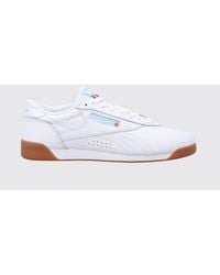 Reebok - Freestyle Low-Top Leather Trainers With Carved Logo And Terry Interior - Lyst