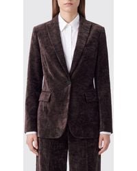 Liu Jo - Single-Breasted Velvet Blazer With Peak Lapels - Lyst